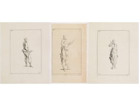 [after] WATTEAU, Jean-Antoine. -  [Three untitled medicine engravings].